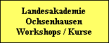 Landesakademie
Ochsenhausen
Workshops / Kurse